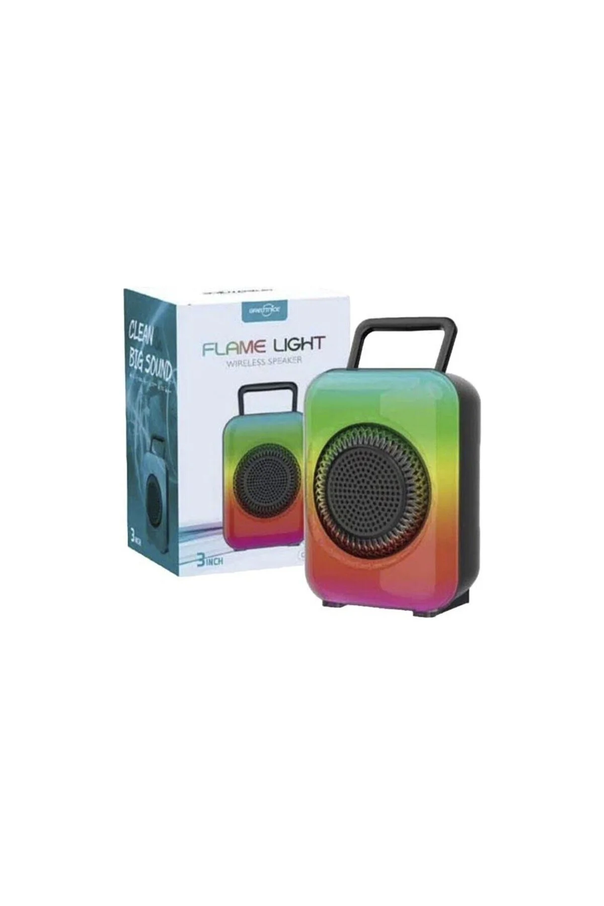 Taşınabilir Bluetooth Speaker Flame Lıght Rgb Işıklı Hoparlör Gts 1867 3 Inch