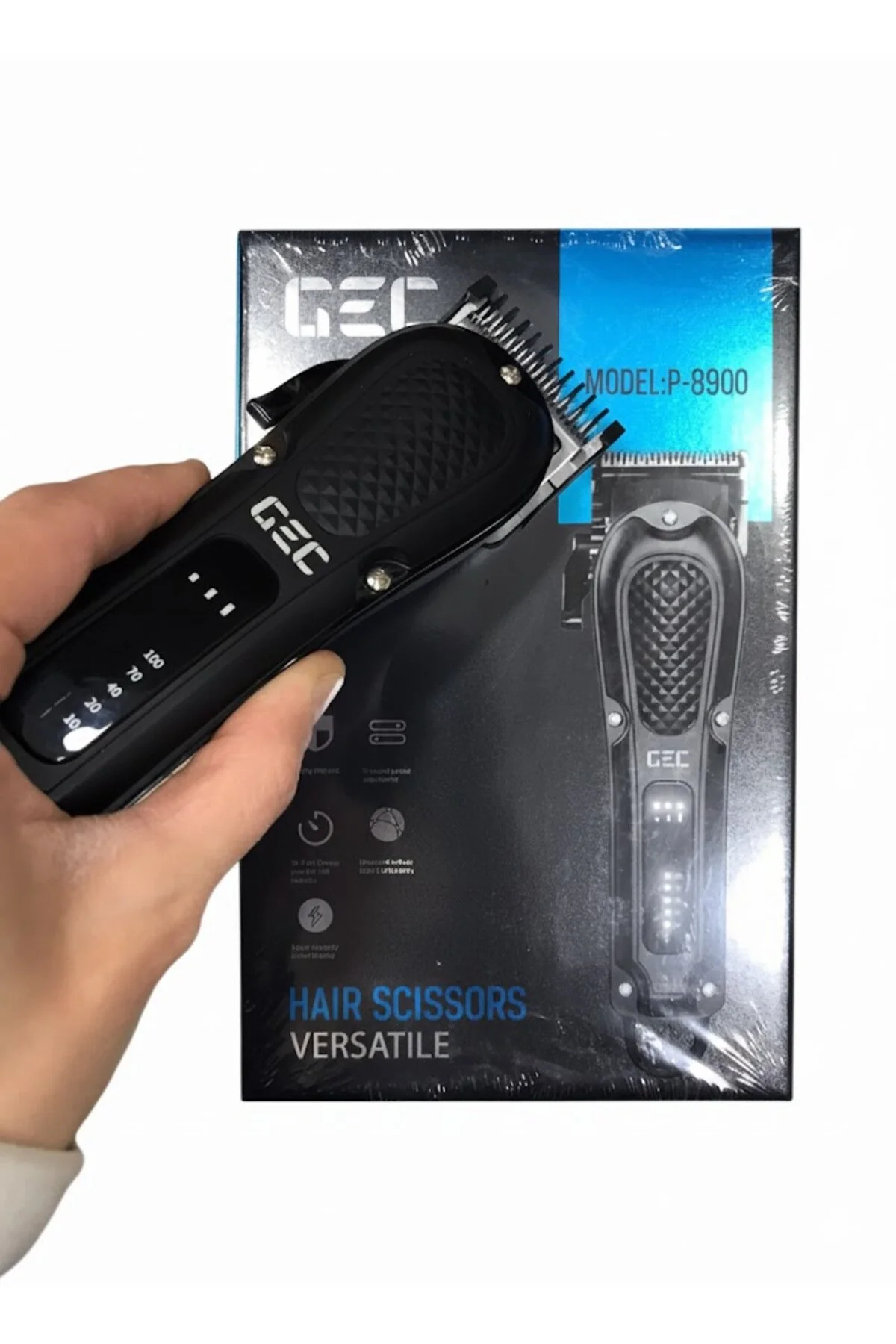 Şarj Göstergeli Profesyonel Tıraş Saç Sakal Kuaförleri Tercihi Traş Makinesi P-8900